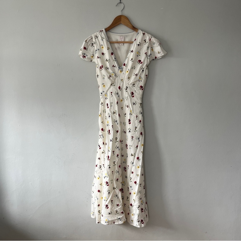 Gap x Doen Floral Midi Dress Size 4 - Picture 2 of 7